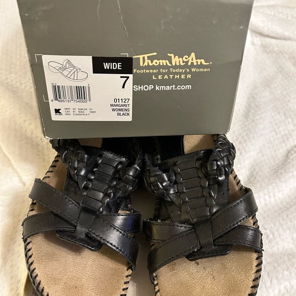 Women’s Black Sandals, size 7. Thom McAn brand - Picture 3 of 3
